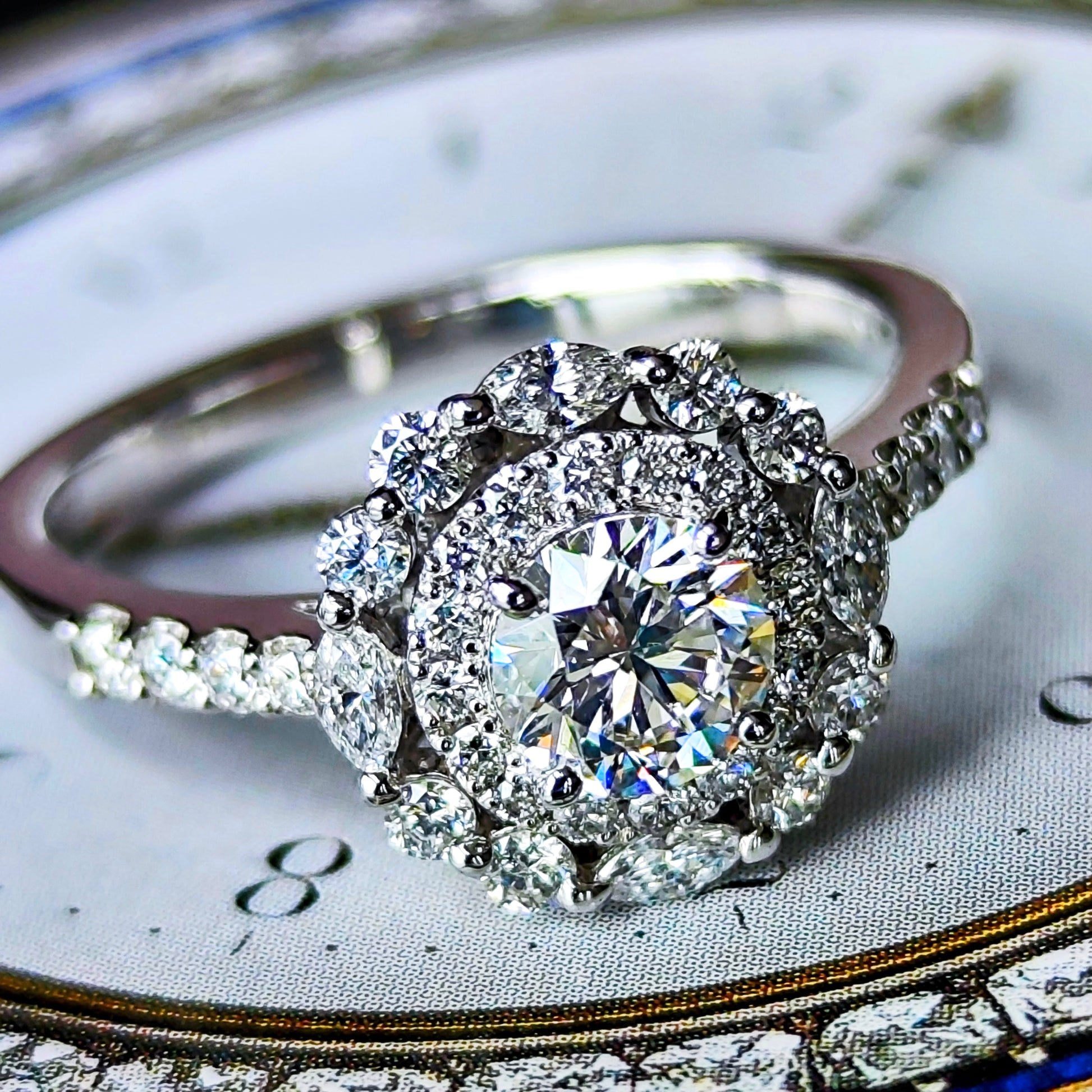 天然ダイヤモンド F-SI2-3E 0.50ct プラチナリング GIA