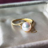 MIKIMOTO ミキモト あこや真珠 18金リング