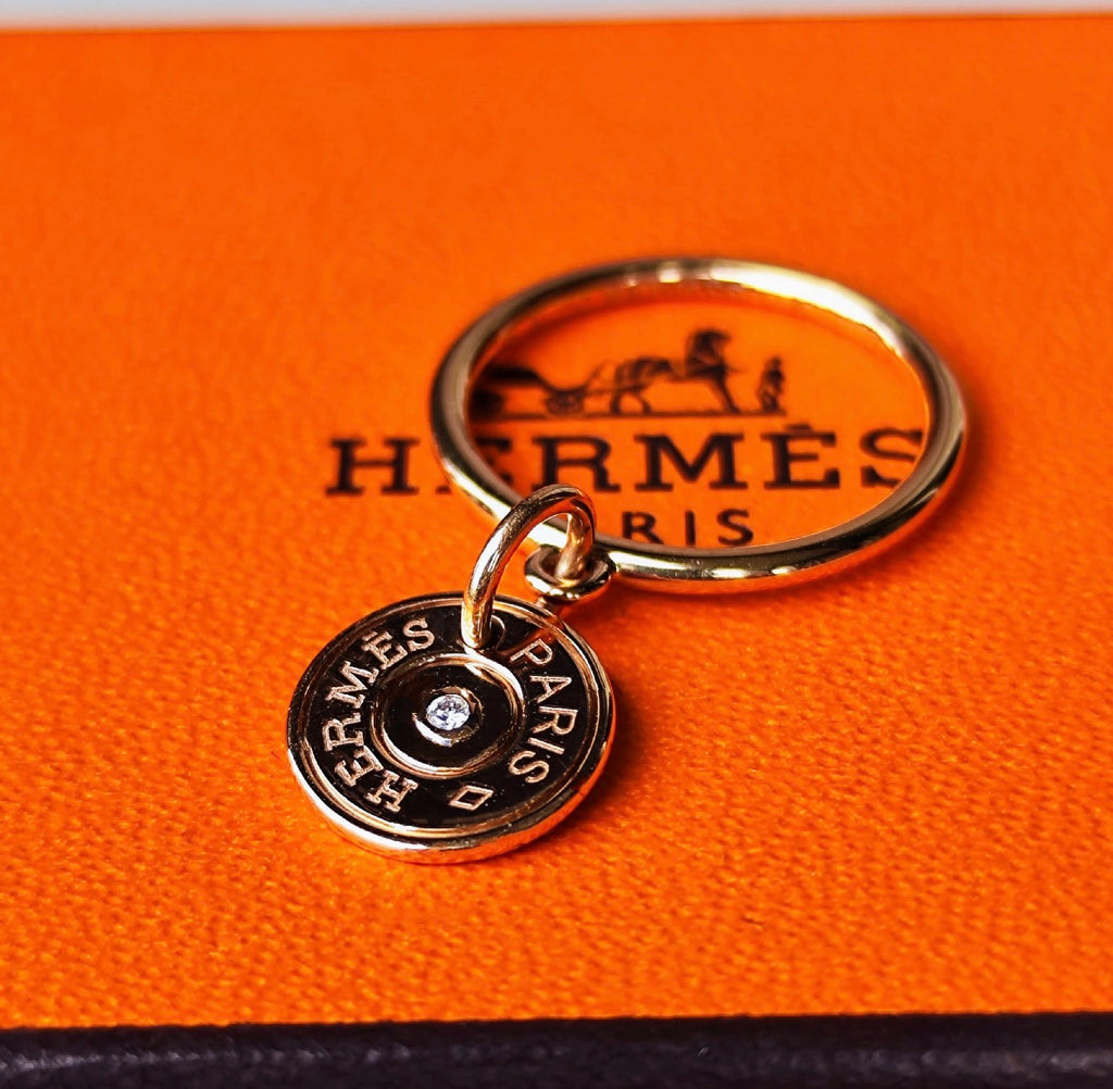 HERMES エルメス ガンバード クルー ド セル セリエ ダイヤモンド 18金PG