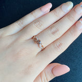 天然アンダリュサイト 天然ダイヤモンド リング