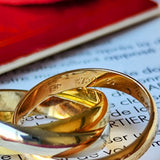 Cartier カルティエ トリニティ 18金スリーカラー 51