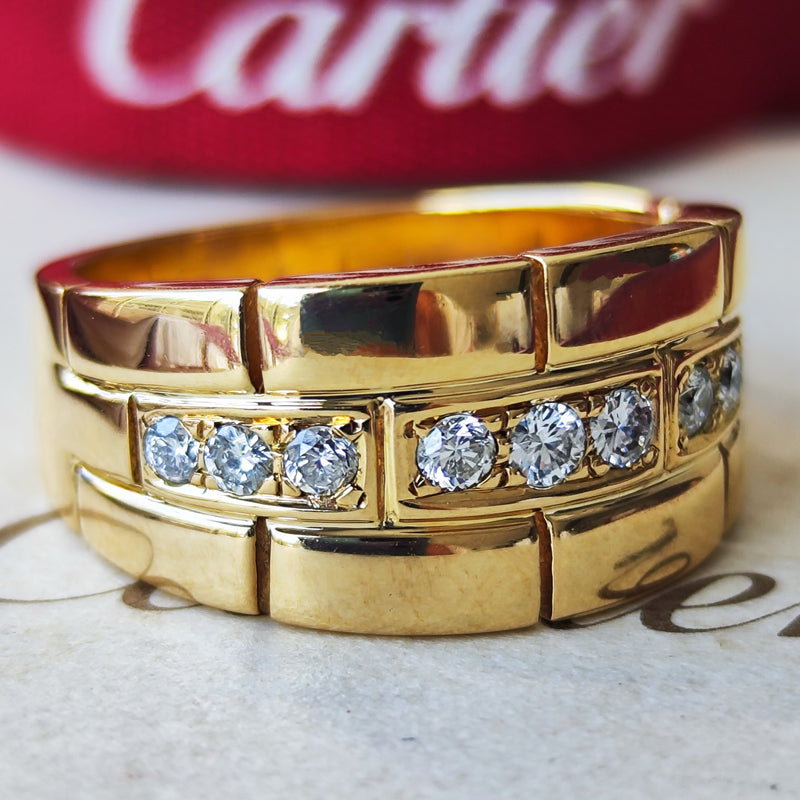 【Vintage Cartier】カルティエ パンテール オリアンヌ ダイヤモンドリング 18金YG リング
