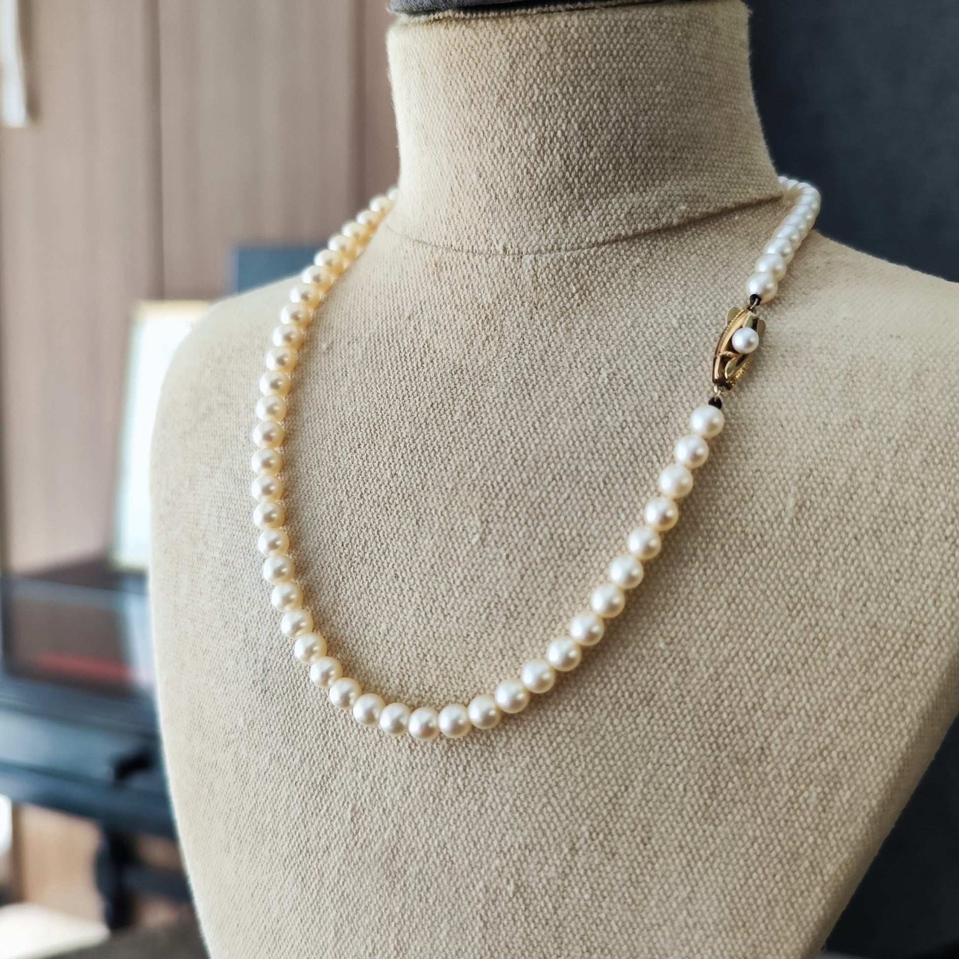 【貴重】MIKIMOTO ミキモト グラデーションネックレス 14金 御木本真珠店 オールドミキモト
