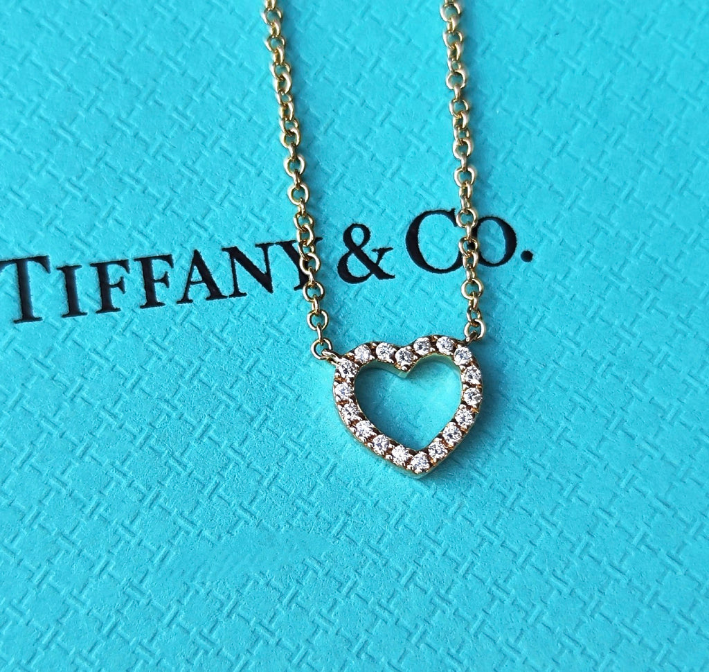 TIFFANY &Co ティファニー メトロハート ダイヤモンド ネックレス