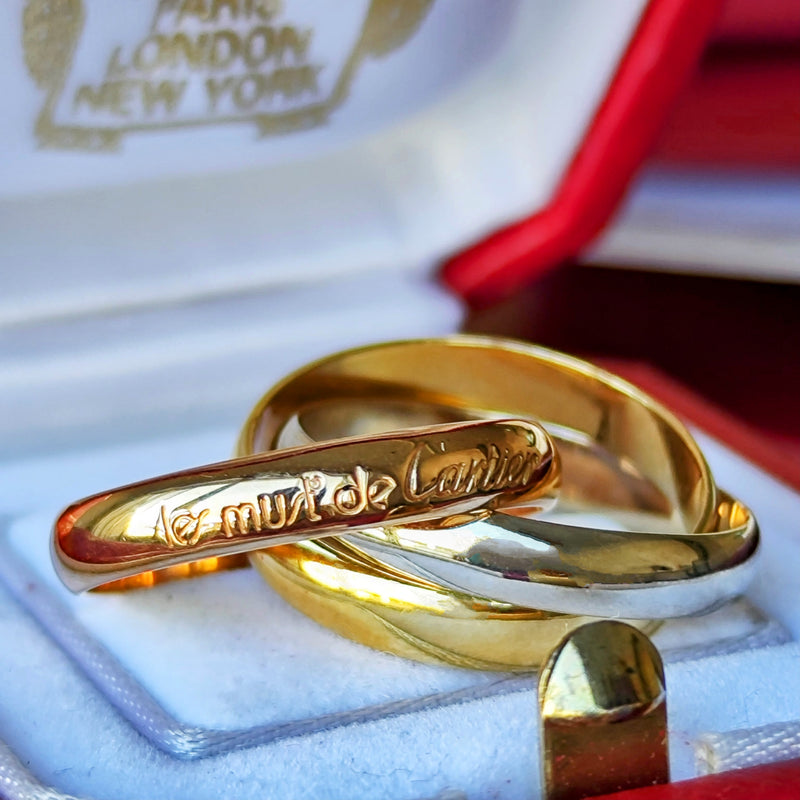 Cartier カルティエ トリニティ 18金スリーカラー 51