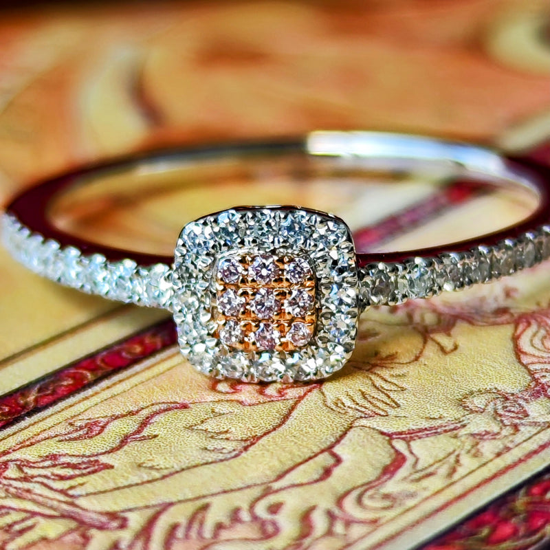 【ピンクダイヤ】天然ダイヤモンド プラチナリング