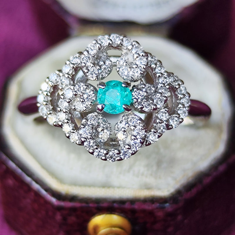 【ブラジル産 GIA】天然パライバトルマリン 天然ダイヤモンド リング