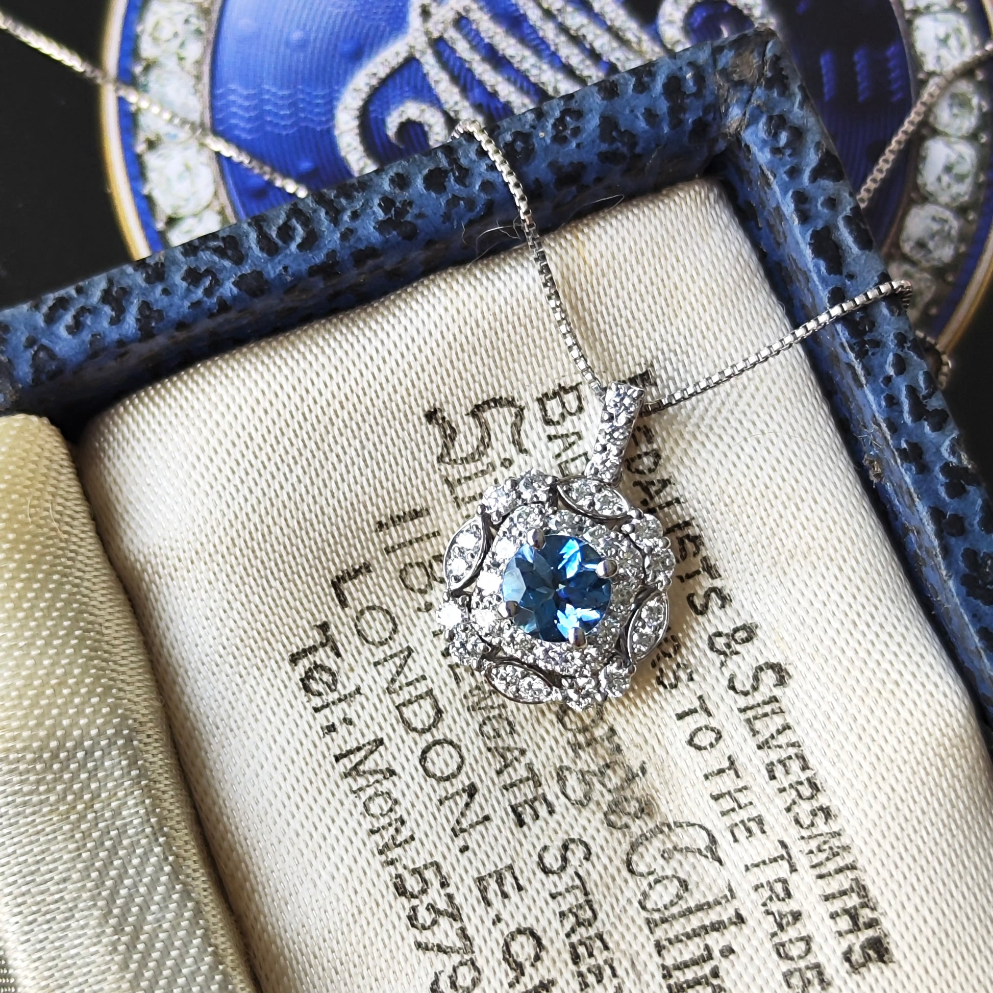 【サンタマリア】天然アクアマリン 天然ダイヤモンド ネックレス