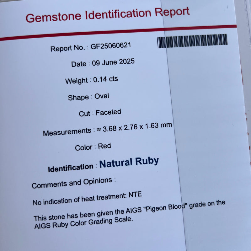 【非加熱 ピジョンブラッド】天然ルビー 天然ダイヤモンド リング