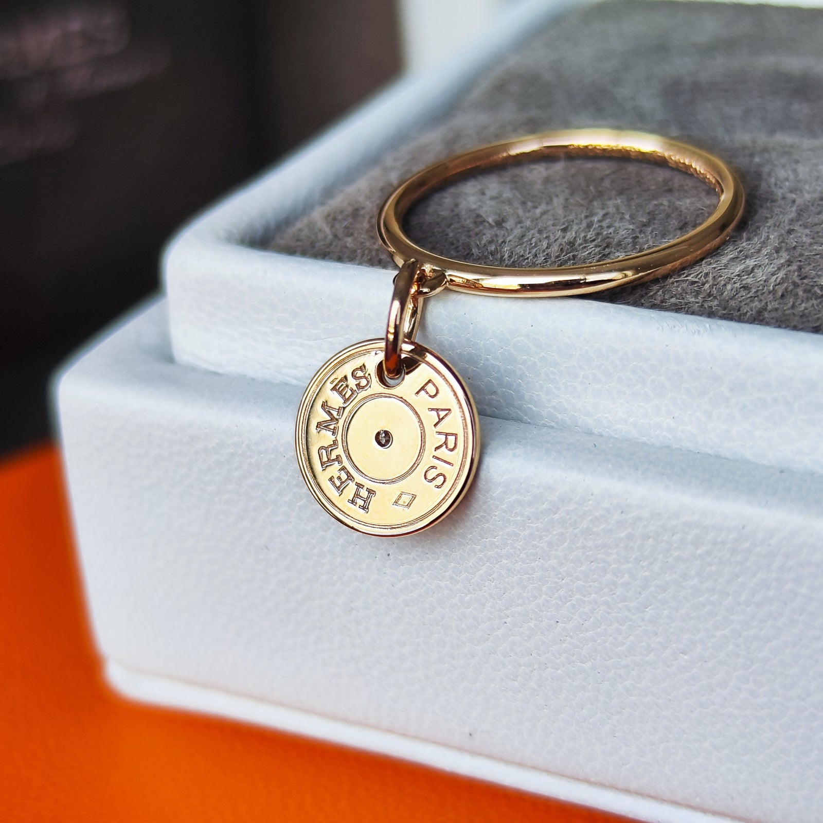 HERMES（エルメス） セリエ クルー・ド・セル リング ゴールドメッキ仕様 HERMES（エルメス） セリエ クルー・ド・セル リング ゴールド