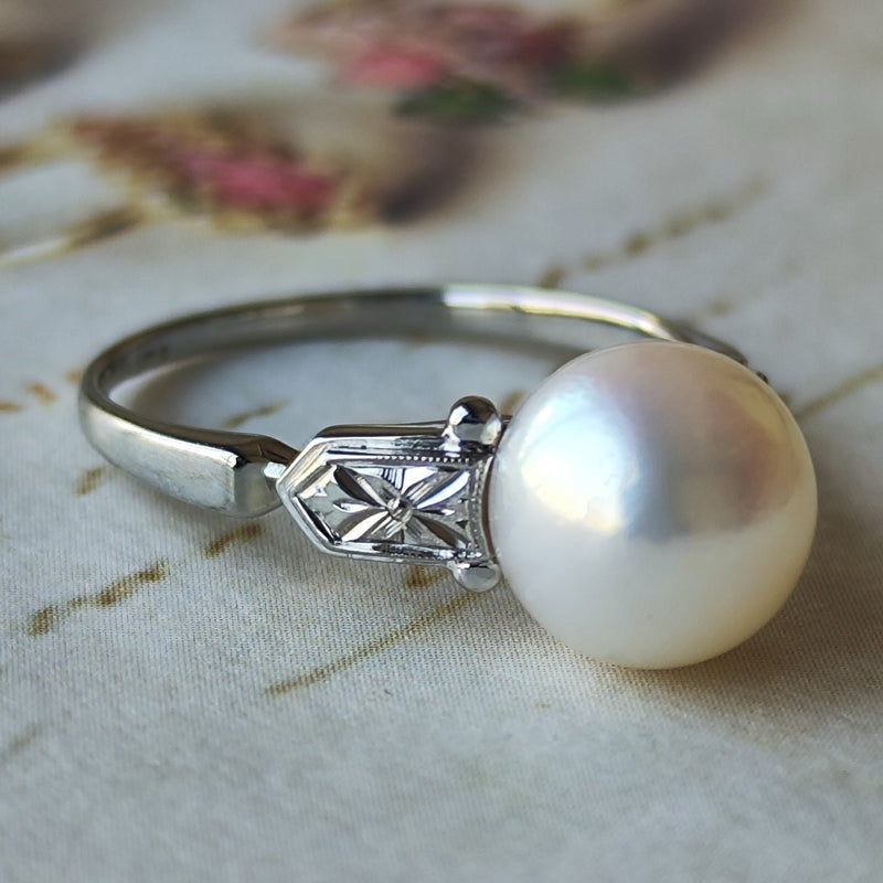 MIKIMOTO ミキモト あこや真珠 ヴィンテージリング