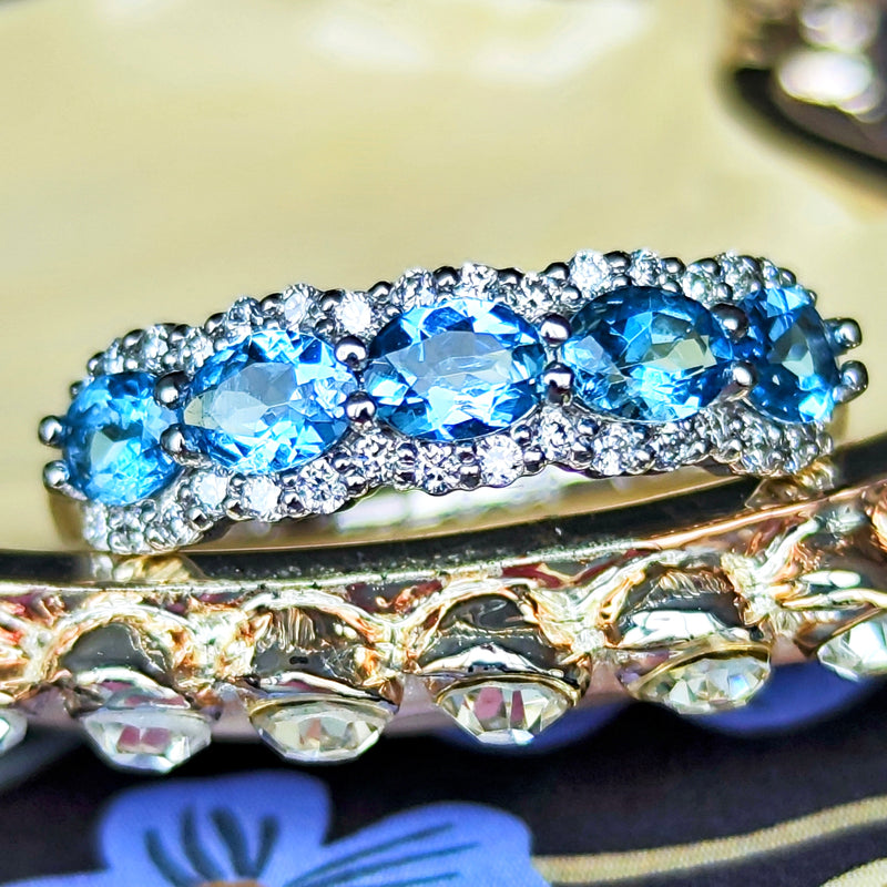 タツオナガハタ アクアマリン×ダイアモンド リング アクアマリン(12.01ct) ダイヤモンド(0.81ct) リング PT900