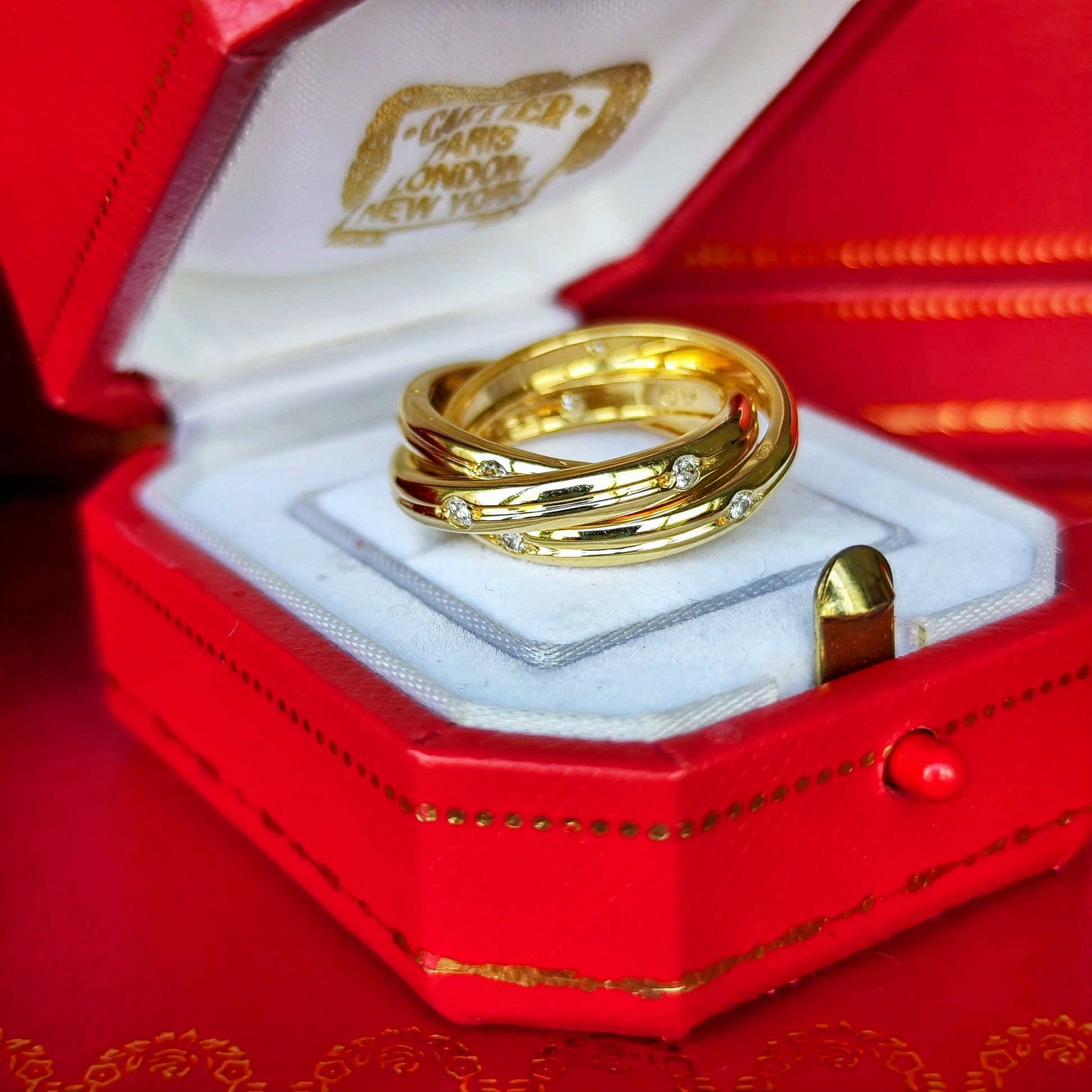 Cartier カルティエ トリニティコンステレーション ダイヤモンドリング 18金YG 49