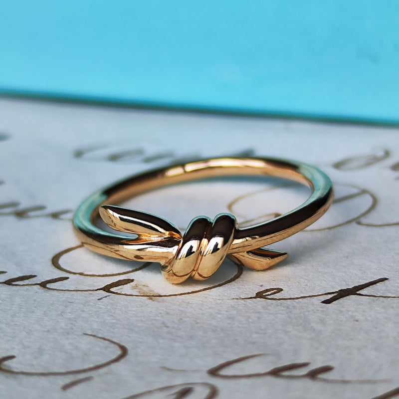 TIFFANY&Co ティファニー ノットリング 18金PG 12号