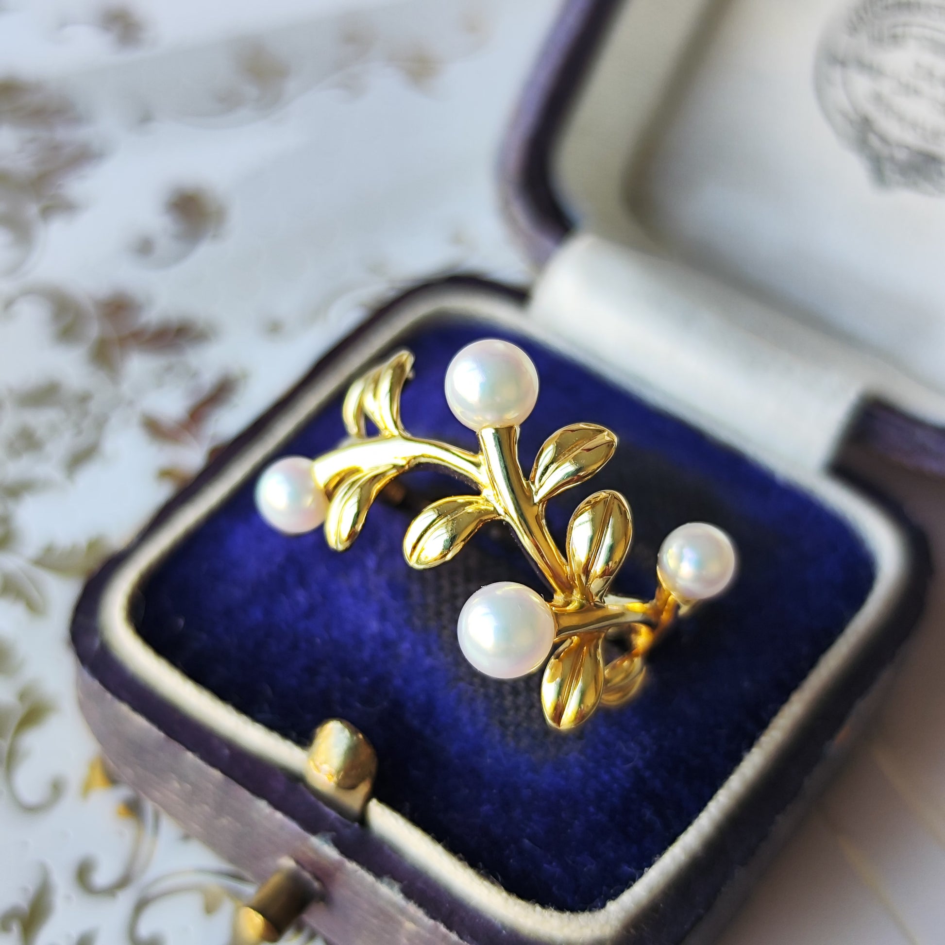 MIKIMOTO ミキモト あこや真珠 18金リング