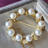 MIKIMOTO ミキモト リース型 ヴィンテージブローチ