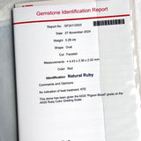 【非加熱 ピジョンブラッド】天然ルビー 天然ダイヤモンド リング