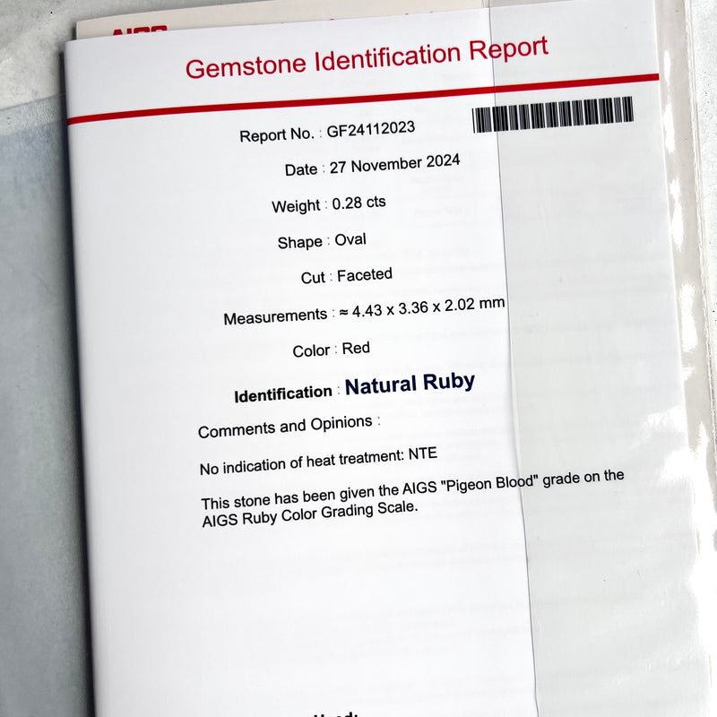 【非加熱 ピジョンブラッド】天然ルビー 天然ダイヤモンド リング