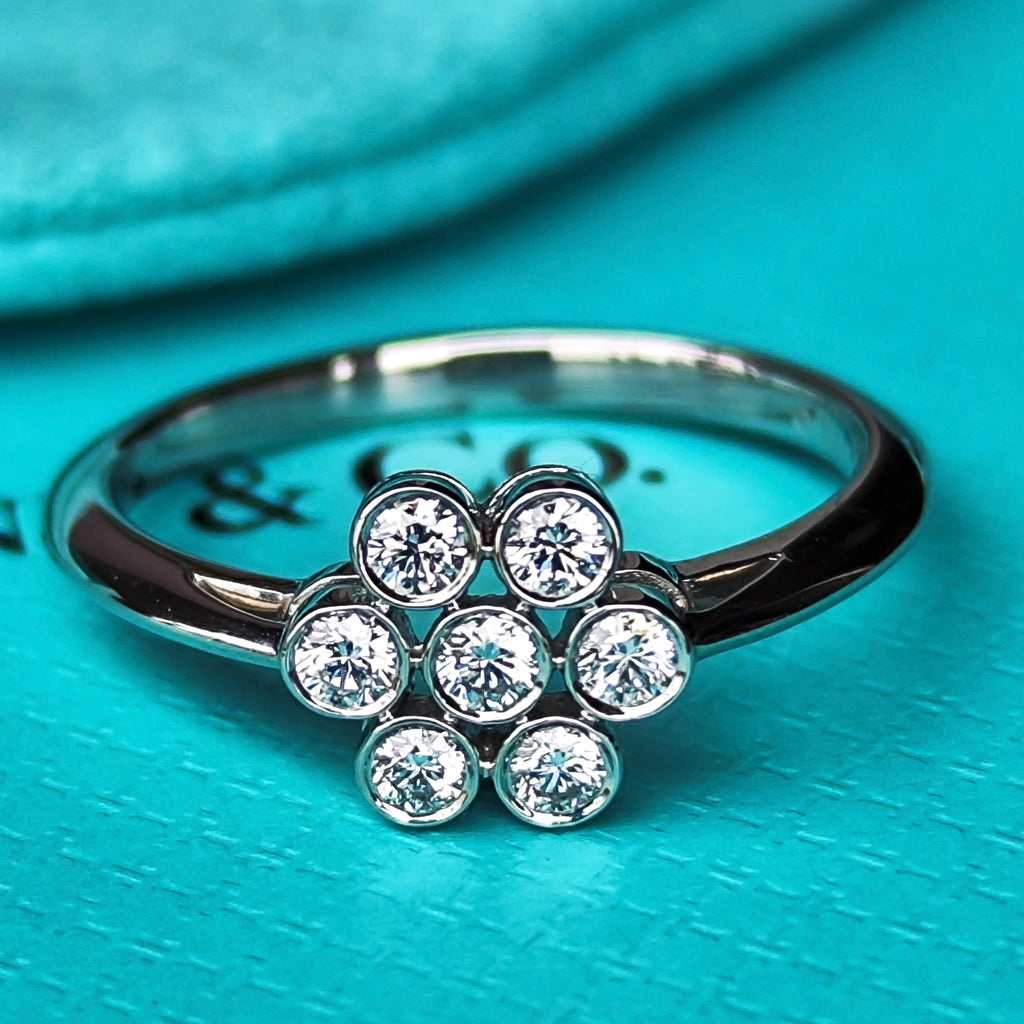 TIFFANY&Co. ティファニー ガーデンフラワー ダイヤモンド プラチナリング