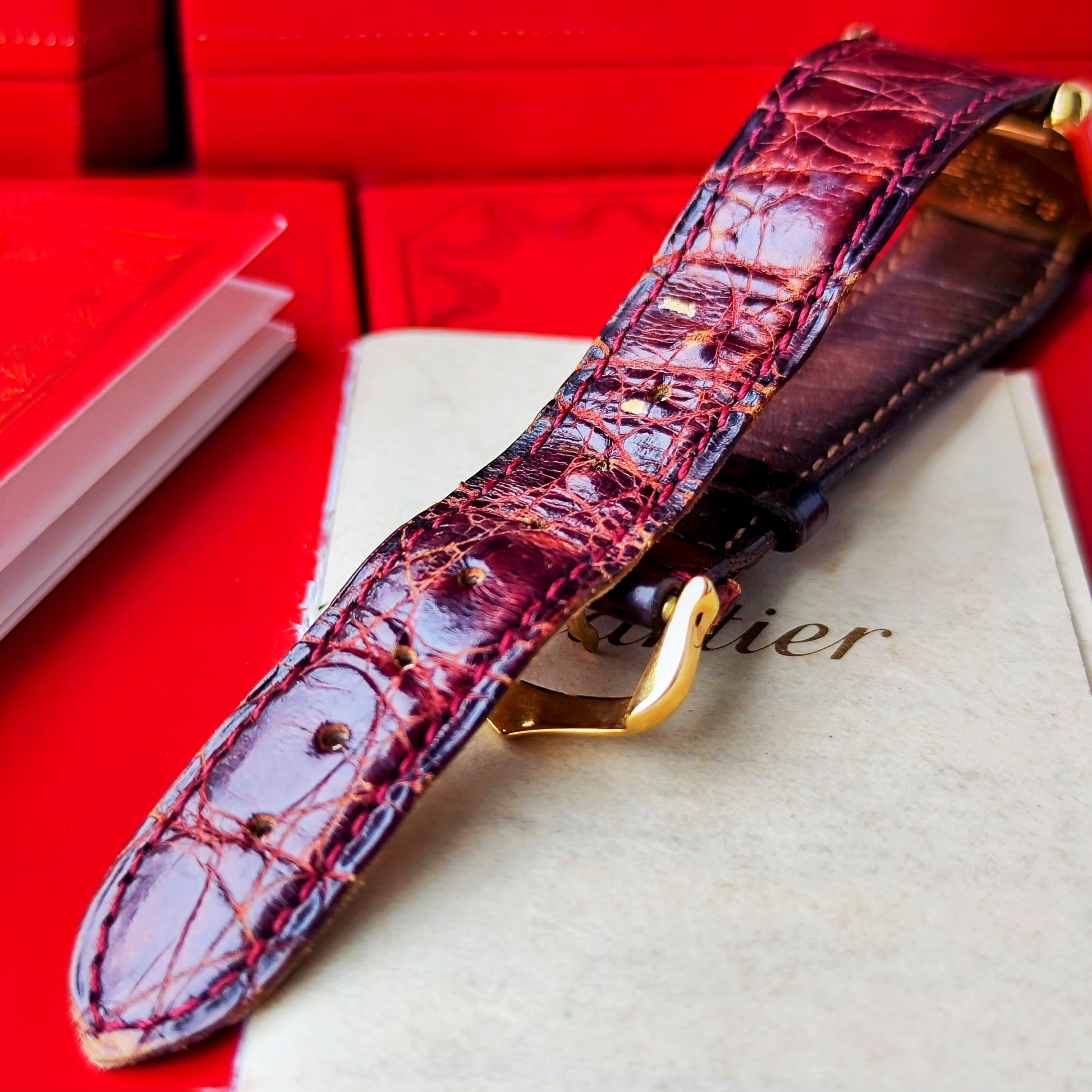 Cartier カルティエ マストタンク LMトリニティミラー文字盤 クォーツ腕時計