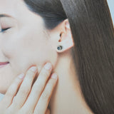 【カンチャナブリ産】天然サファイア 天然ダイヤモンド ピアス