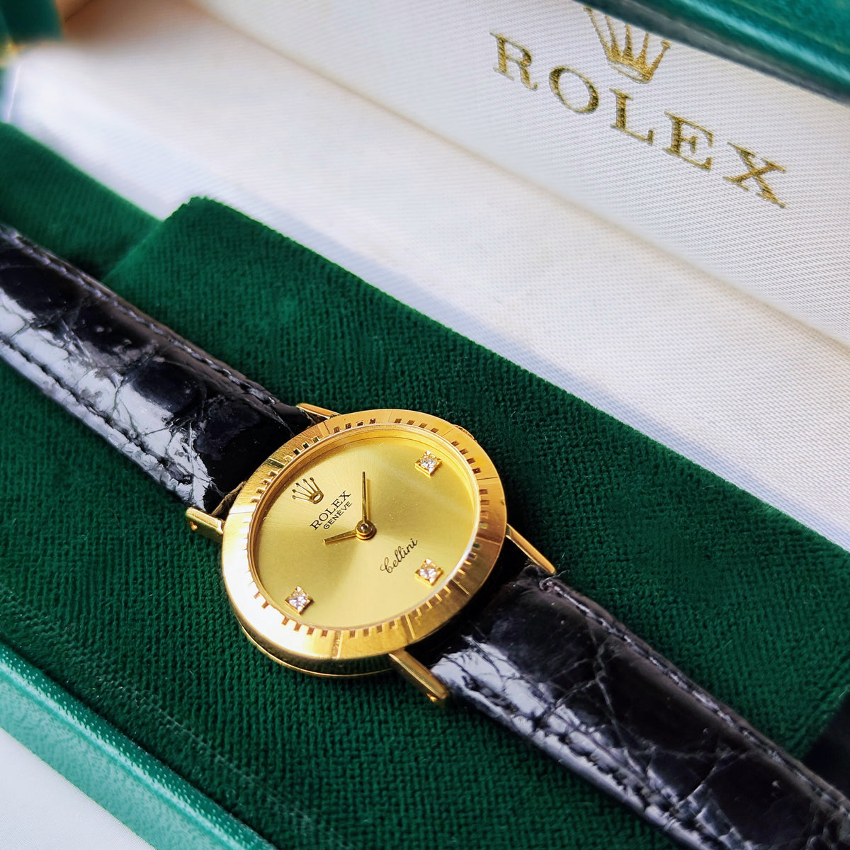 【OH済み】ROLEX ロレックス CELLINI チェリーニ 18金無垢 ダイヤモンド 手巻き腕時計