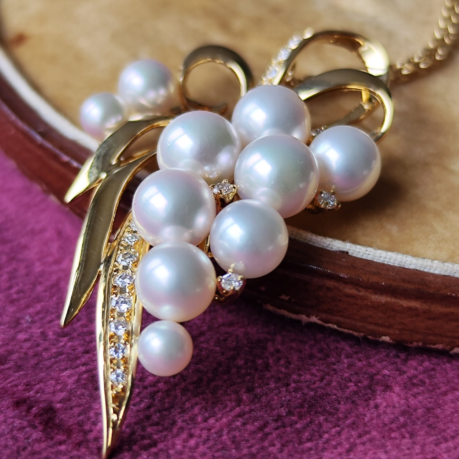 MIKIMOTO ミキモト あこや真珠 天然ダイヤモンド ペンダントトップ – Mico宝飾店