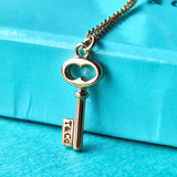 TIFFANY &Co ティファニー ヴィンテージ オーバル キーネックレス ミニ 18金PG