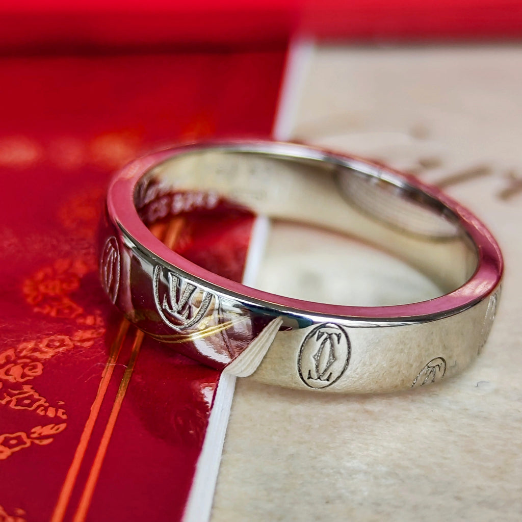 【Cartier 廃盤】カルティエ ハッピーバースデー リング 18金WG 52