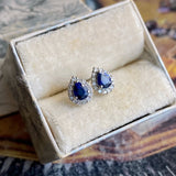 【ピアス】天然サファイア 天然ダイヤモンド 新品