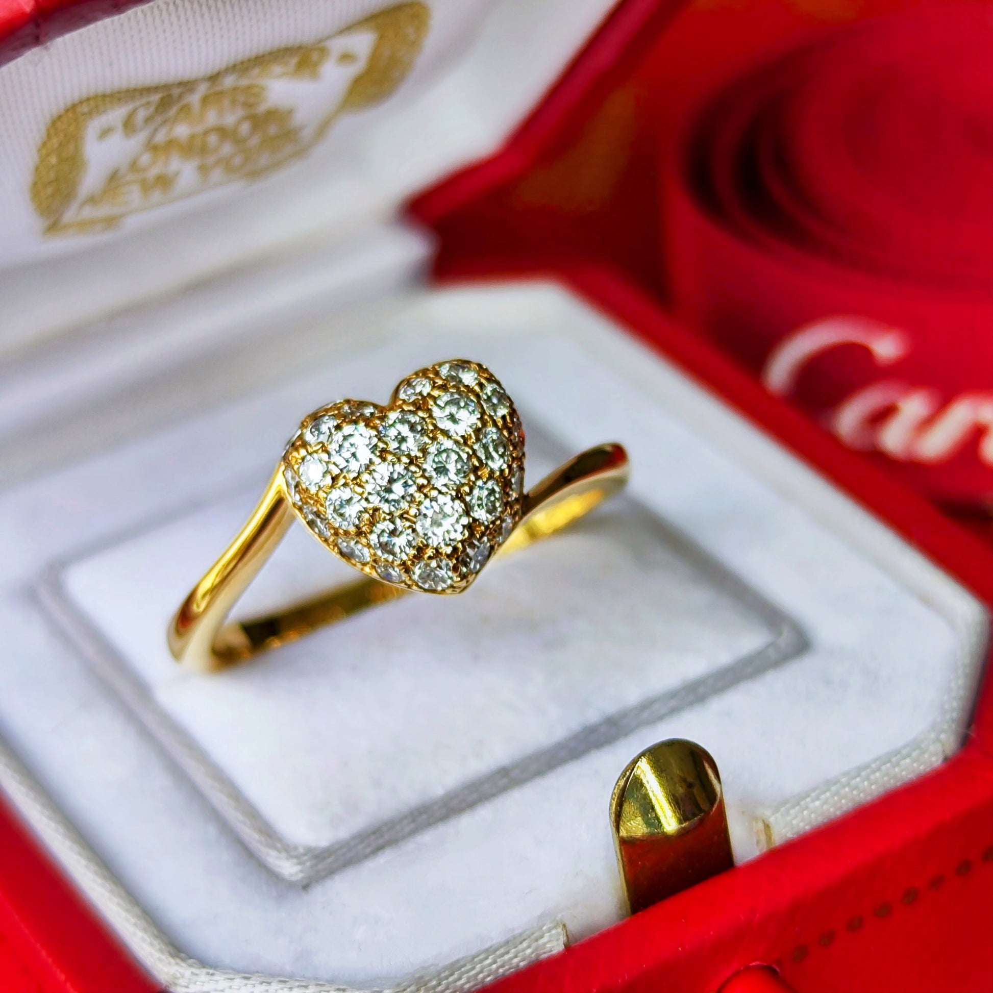 Cartier カルティエ ハートシェイプウィズ ダイヤモンド 18金リング