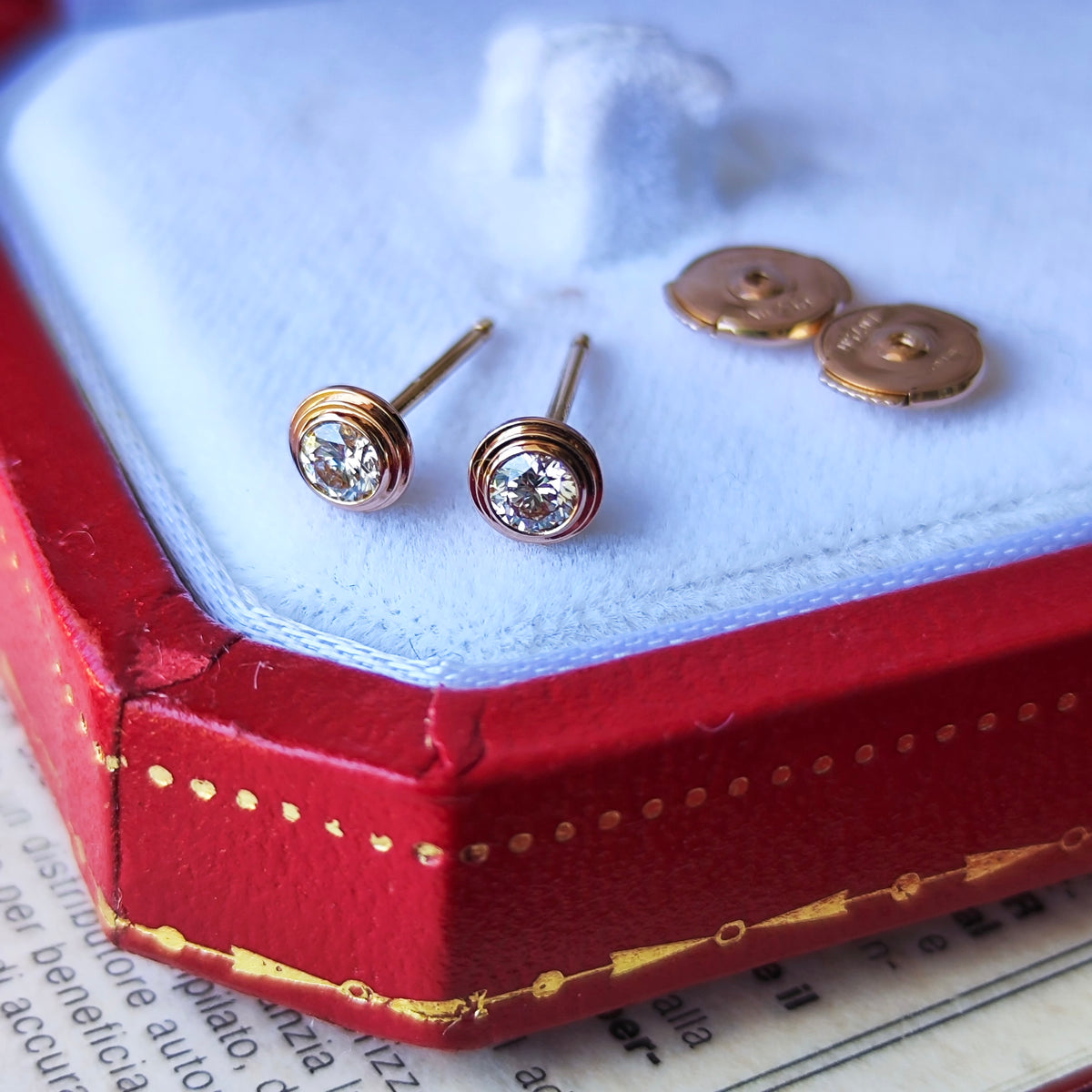 Cartier カルティエ ダムール ピアス SM 18金PG