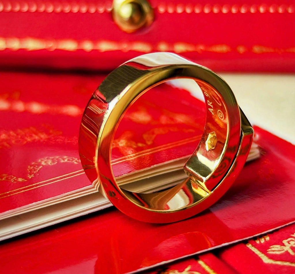 【Cartier 廃盤】カルティエ アニバーサリーリング ダイヤモンド 18金YG 50