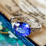 天然タンザナイト 天然ダイヤモンド リング