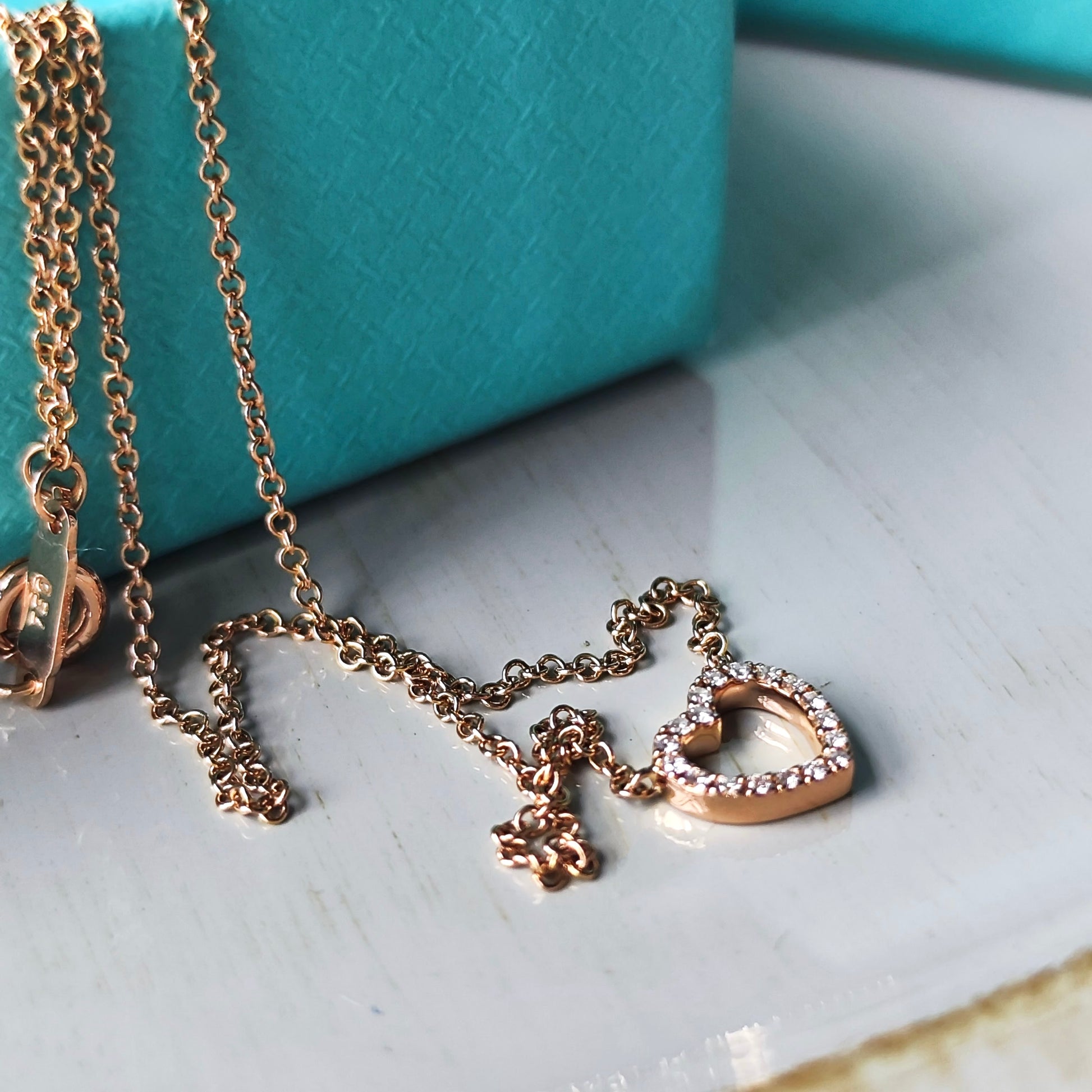 TIFFANY &Co ティファニー メトロハート ダイヤモンド ネックレス