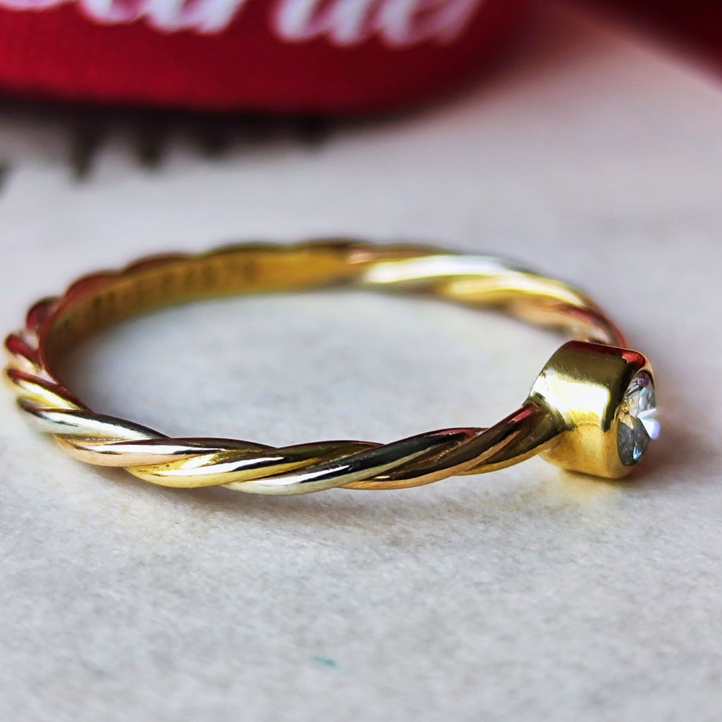 Cartier カルティエ スリーカラーツイストリング