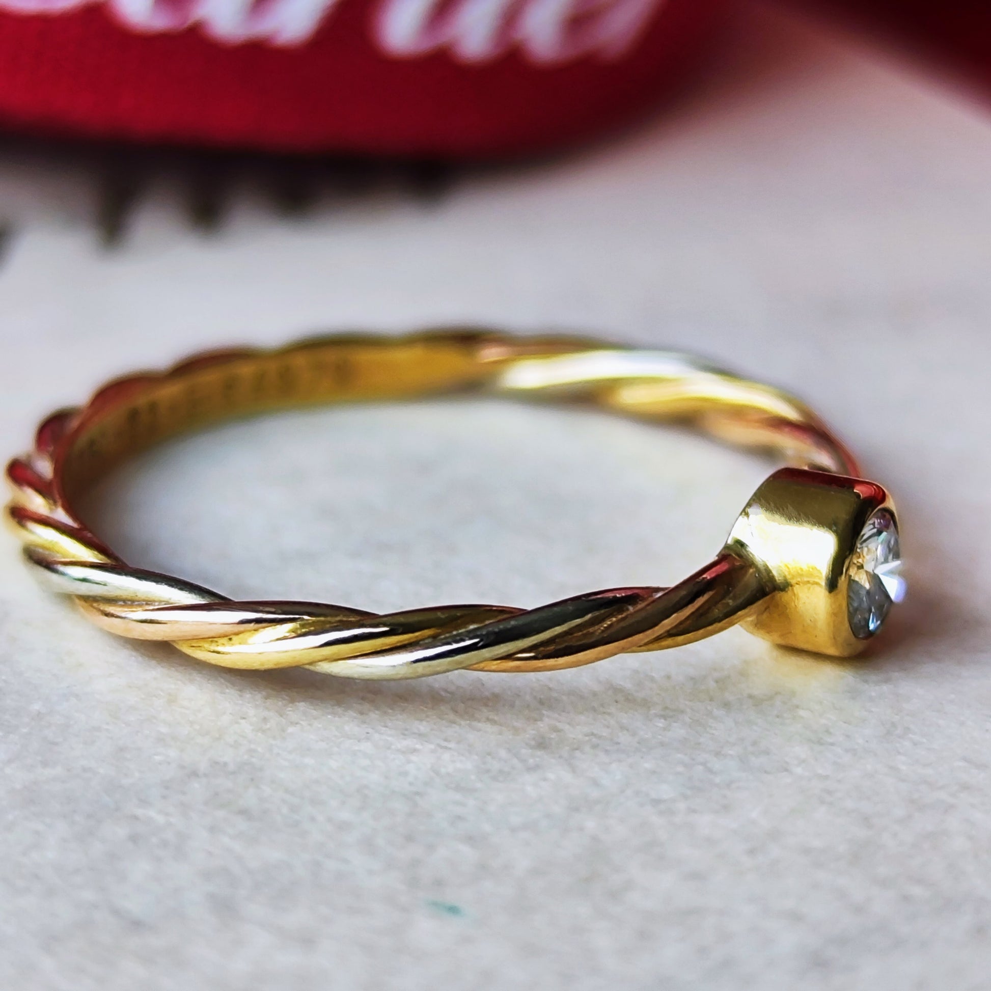 Cartier カルティエ スリーカラーツイストリング