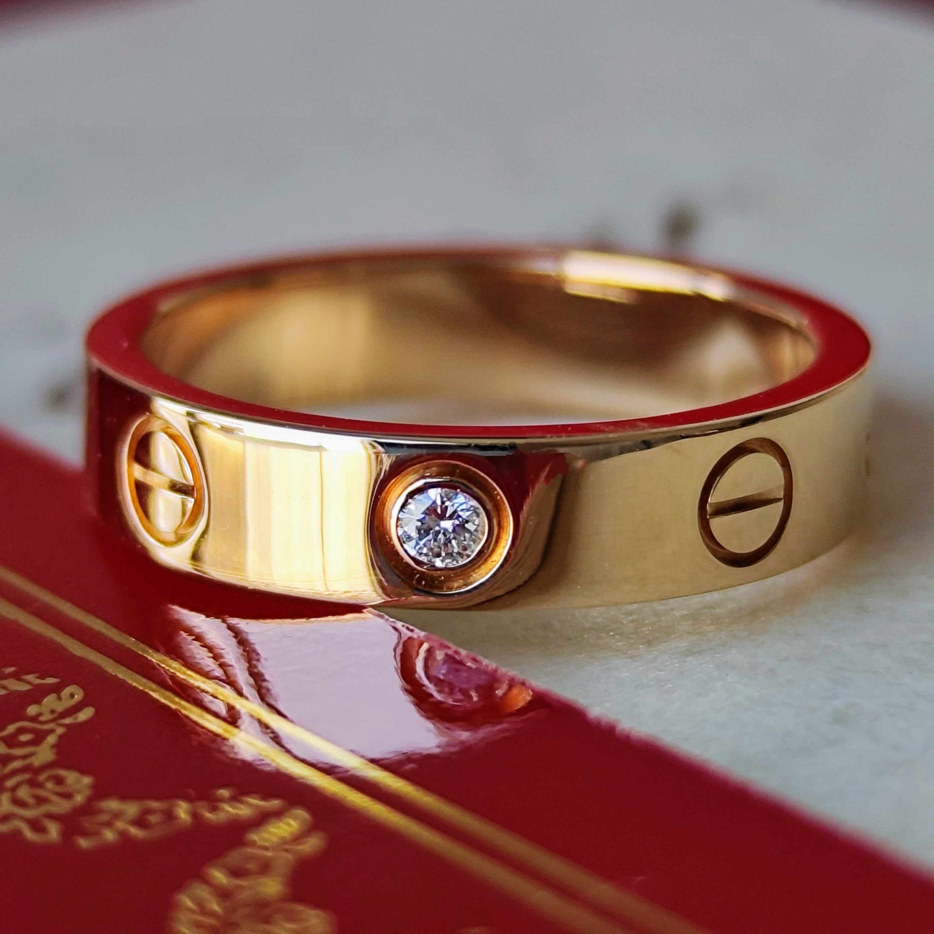 カルティエ Cartier ミニラブリング 3列 ダイヤモンド k18 #49 Cartier（カルティエ） 美品 ミニラブリング 3列 アフターダイヤモンド
