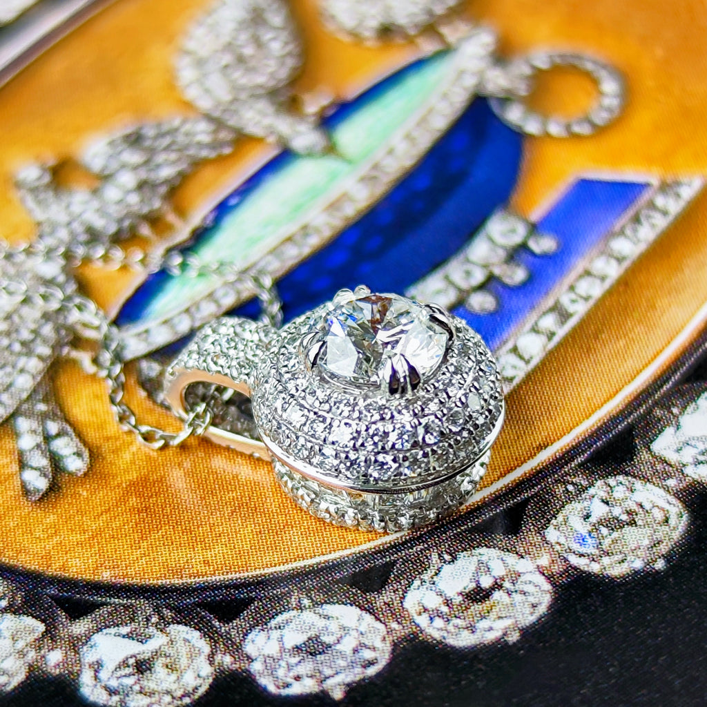 【インターナリーフローレス】天然ダイヤモンド 0.52ct Dカラー 3EX ネックレス