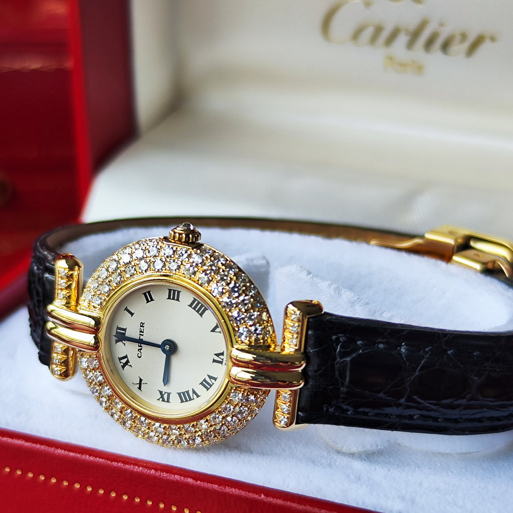 【コンプリートサービス済み】Cartier
カルティエ コリゼ 18金無垢 純正ダイヤモンド クォーツ腕時計