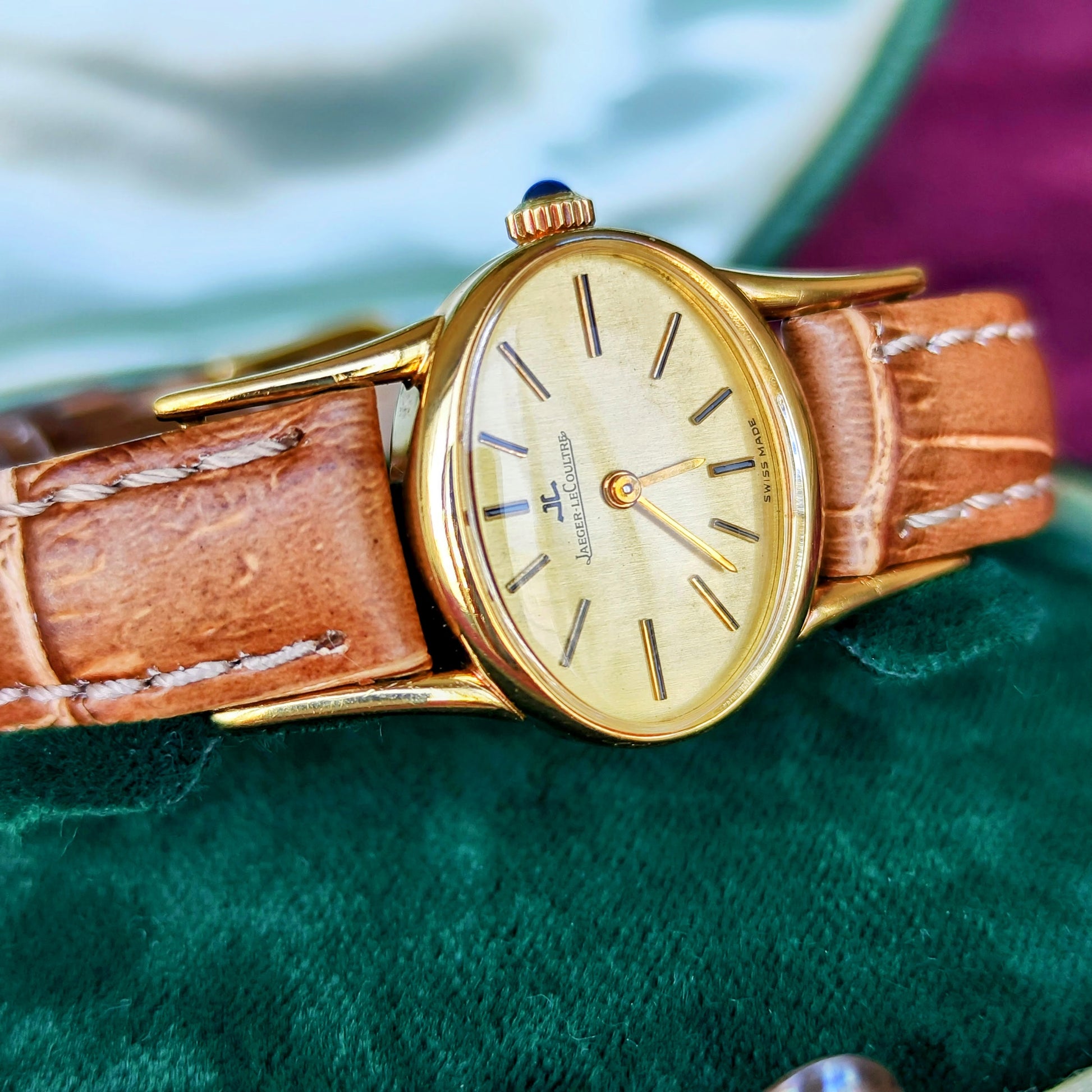 【OH済み】JAEGER LE COULTRE ジャガー・ルクルト 18金無垢 手巻き腕時計