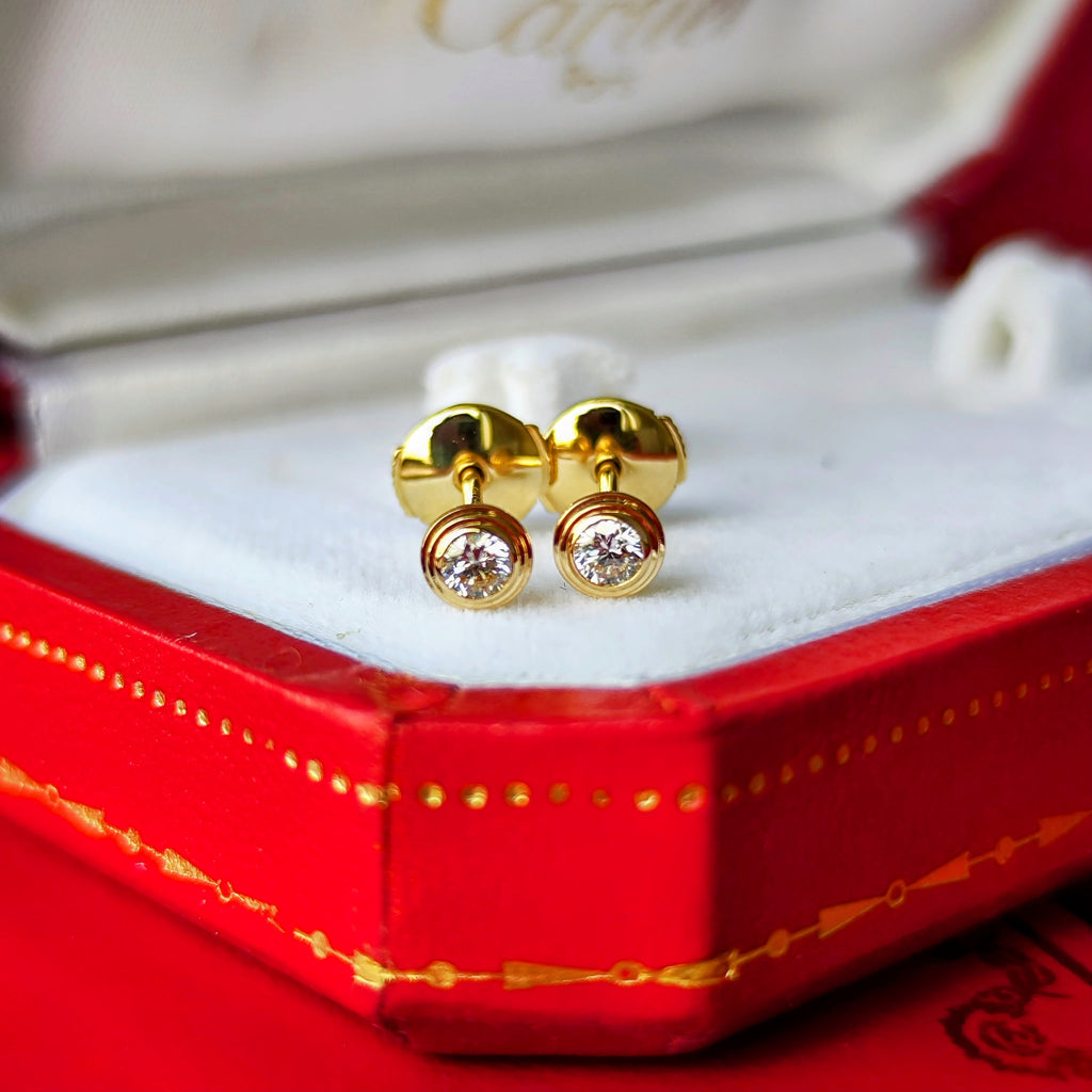 Cartier カルティエ ダムール XS ピアス 18金YG