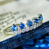 【レアストーン】天然コバルトブルースピネル 天然ダイヤモンド リング