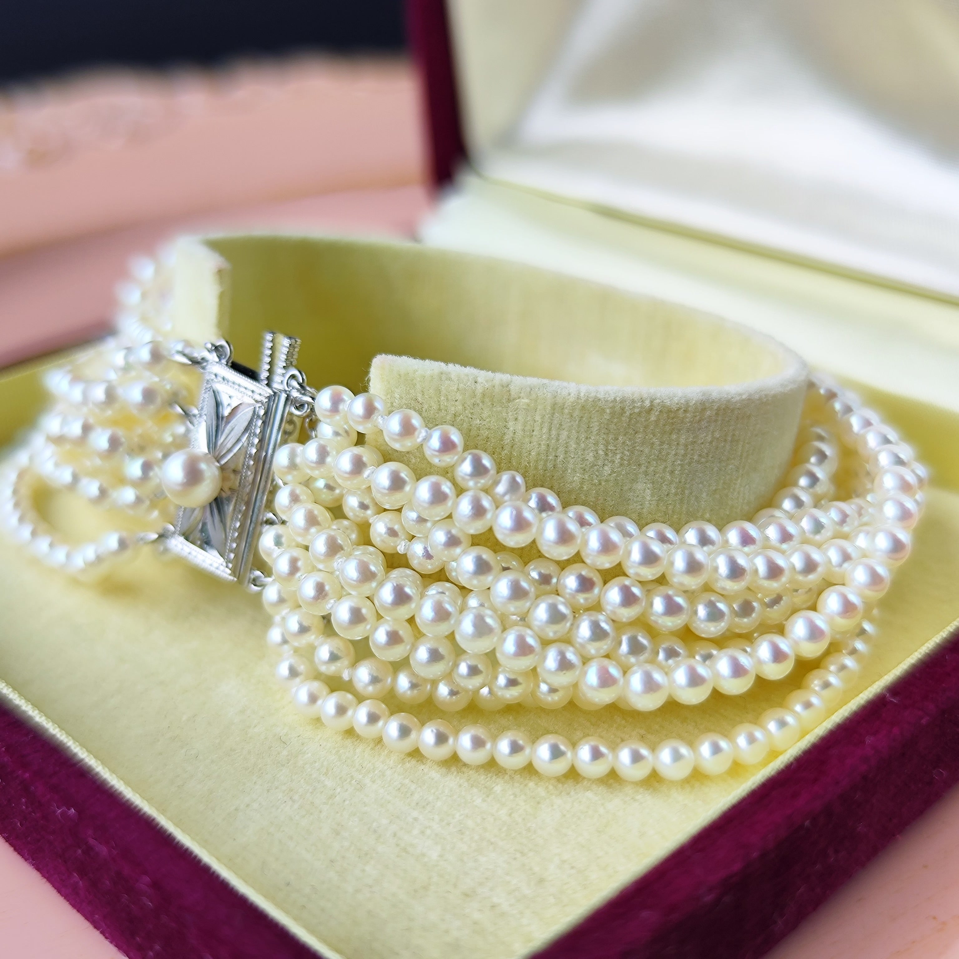 MIKIMOTO ミキモト あこやベビーパール ヴィンテージブレスレット 14金