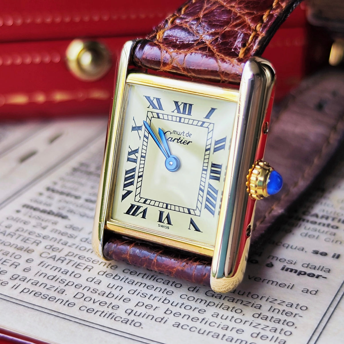 【OH済み】Cartier カルティエ マストタンク SM クォーツ腕時計