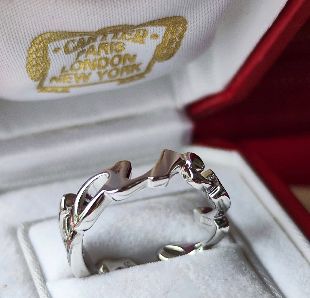 Cartier カルティエ シグネチャーリング 18金WG 51