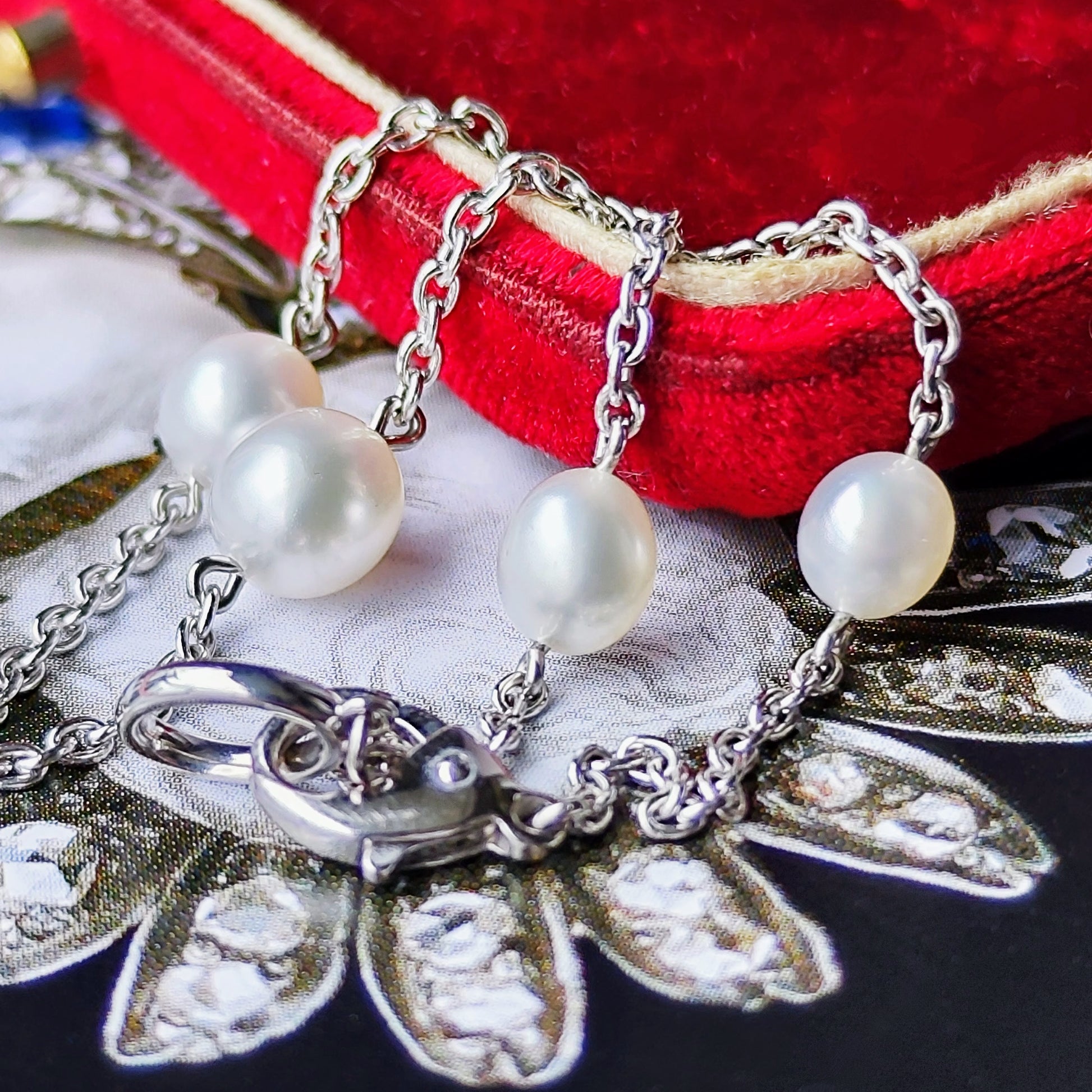 MIKIMOTO ミキモト  白蝶真珠 ブレスレット 18金WG
