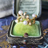 MIKIMOTO ミキモト あこや真珠 18金リング