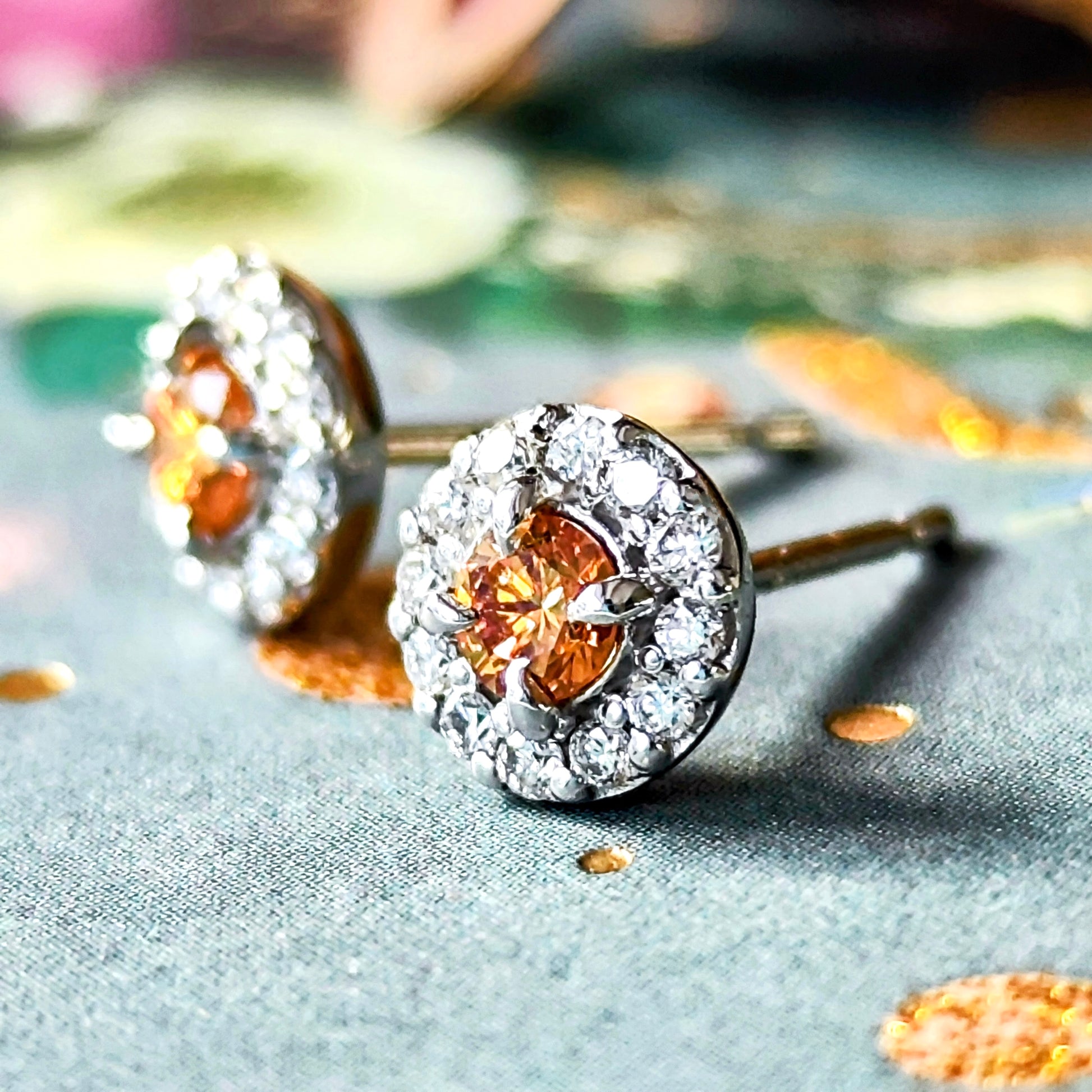 【お値下げ】天然イエローダイヤモンド ビビットカラー プラチナピアス