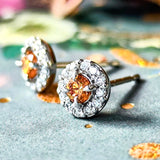 天然イエローダイヤモンド ビビットカラー プラチナピアス